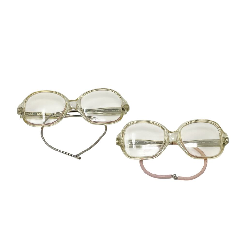 Vintage L'amy Lamy Pair of Eyeglasses Set of 2 Frames w/ Lenses Plastic Costume